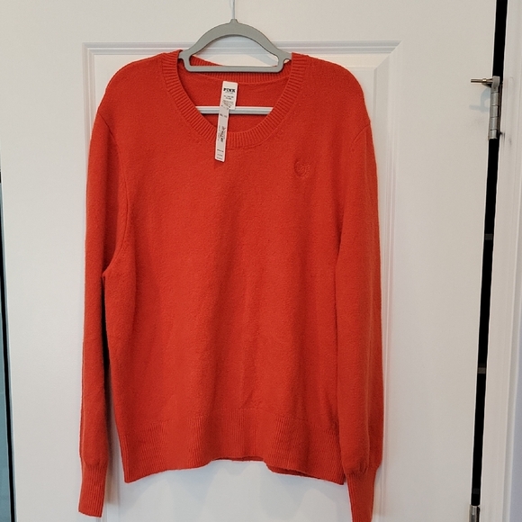 PINK Victoria's Secret Red Logo Pullover Sweater In Size XXL NWT - Picture 1 of 7